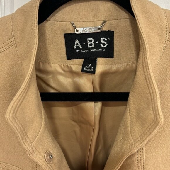 A.B.S by Allen Schwartz: 4 pockets, Fringe pockets & cuffs, lined jacket size 10 - Picture 3 of 10